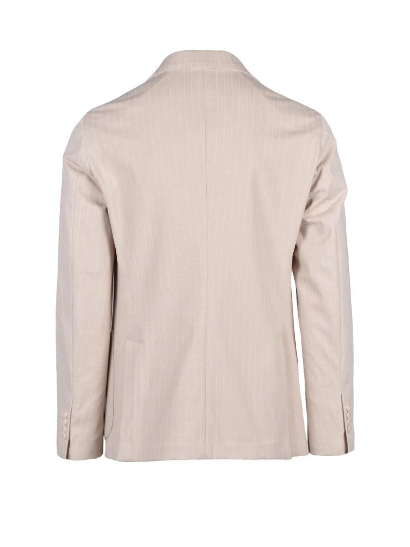 Luca Bertelli Beige Cotton Polyamide Elastane Jacket