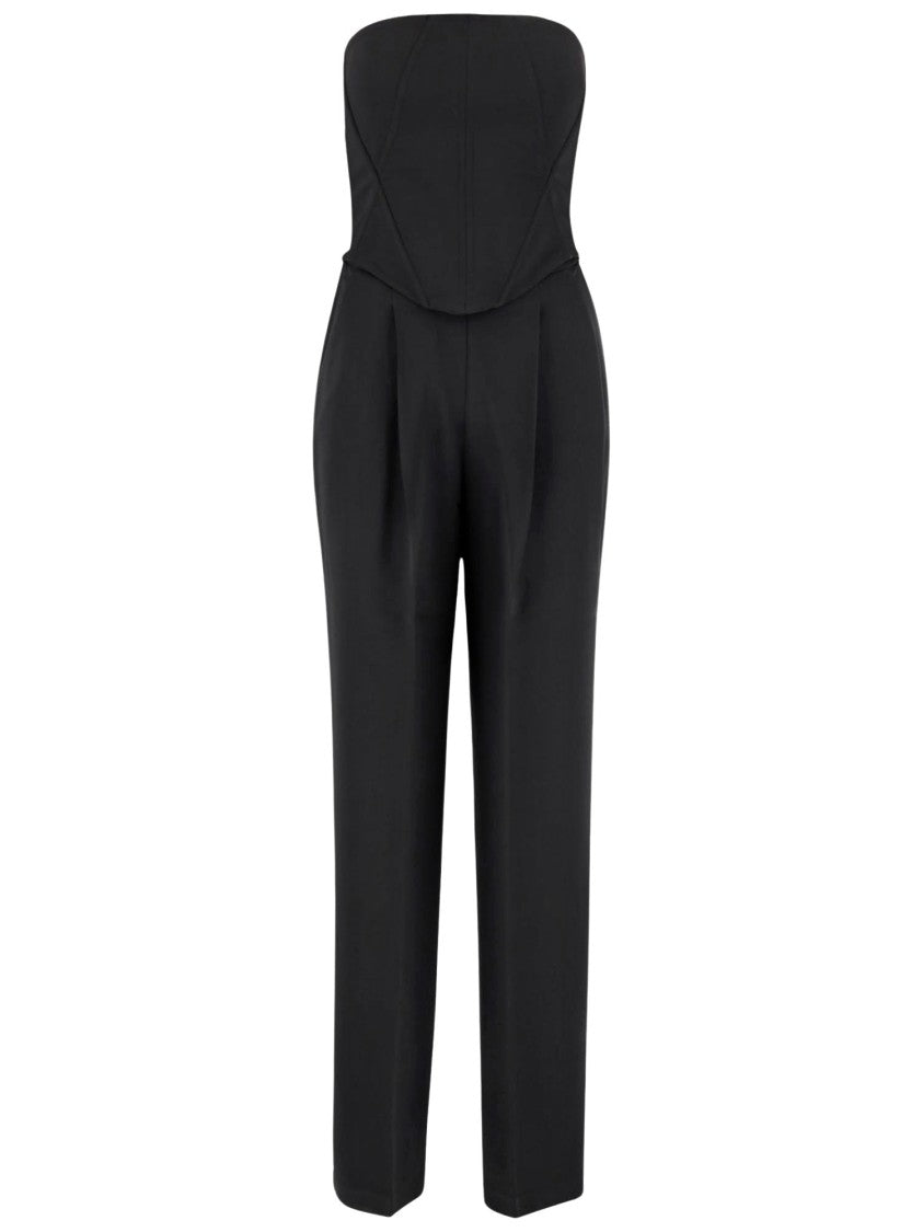Pinko Elegant Bustier Jumpsuit With Wide Pants