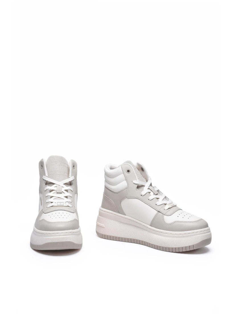Tommy Jeans White High-Top Basket Sneakers