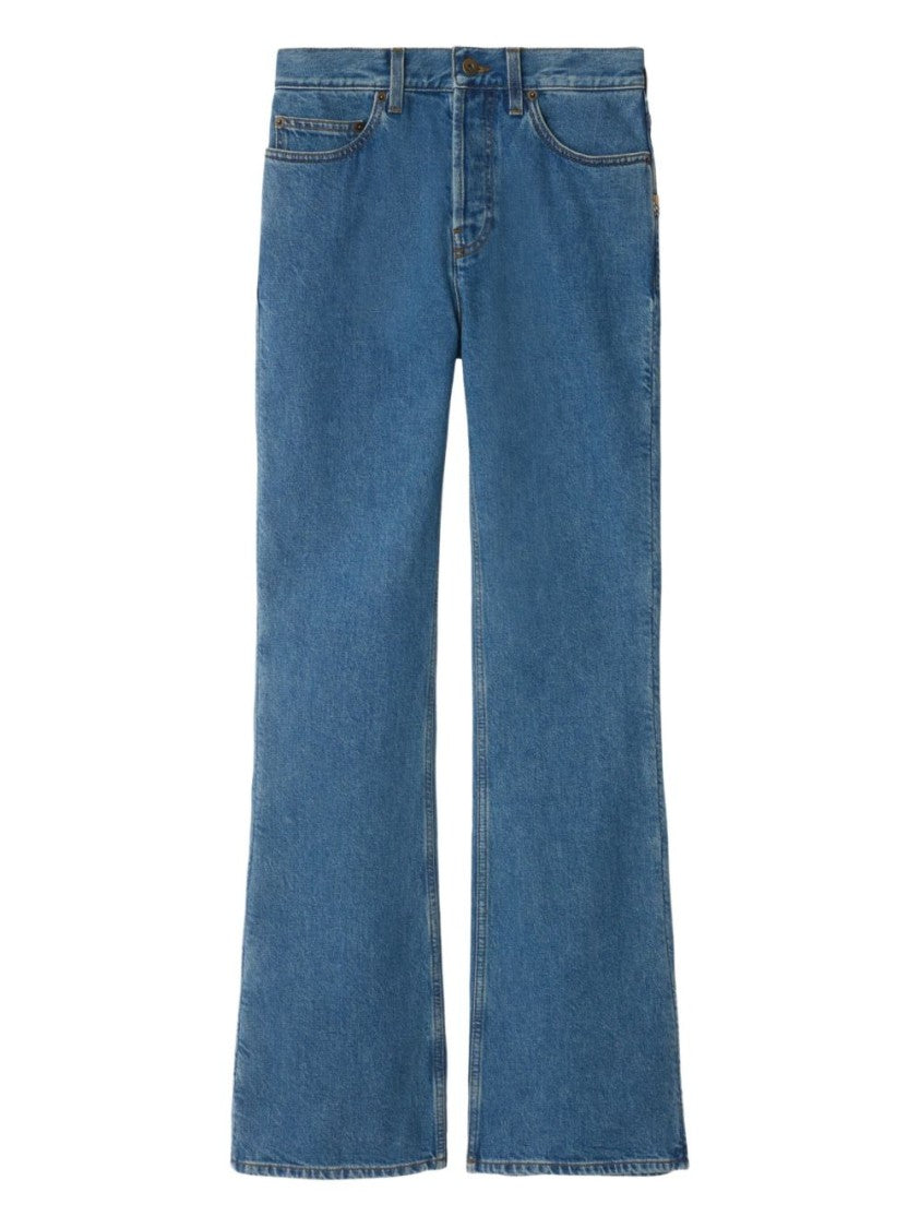Burberry High-Waisted Flared Jeans With Classic Five-Pocket Design