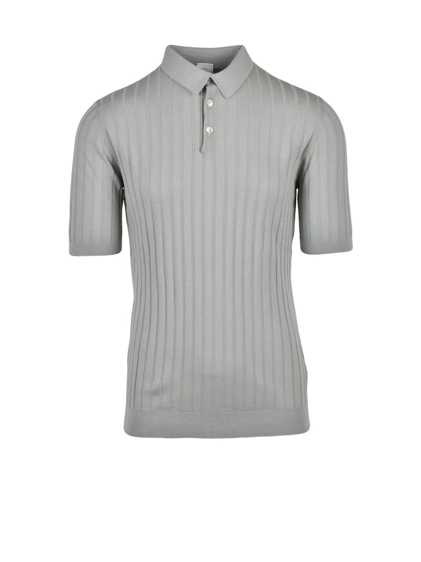 Eleventy Knit Polo Shirt - Sage Green
