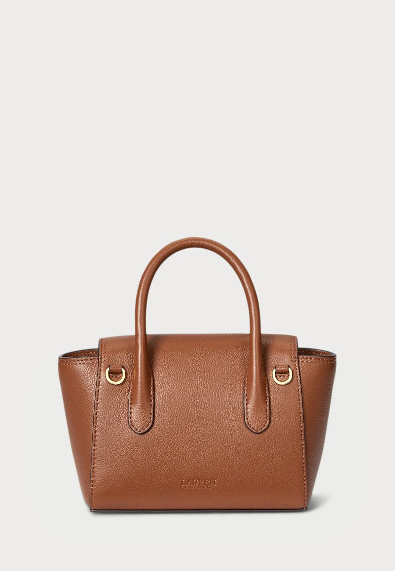 Lauren Ralph Lauren Brown Tnnr Small Rattan Satchel Bag