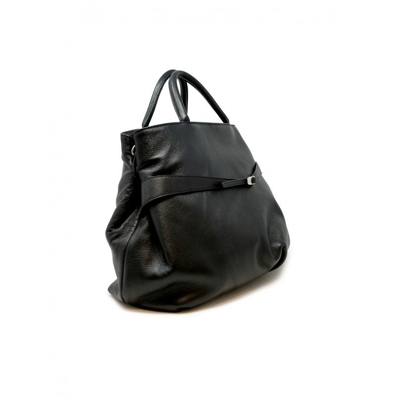 Roberto Del Carlo Virna Black Leather Bag