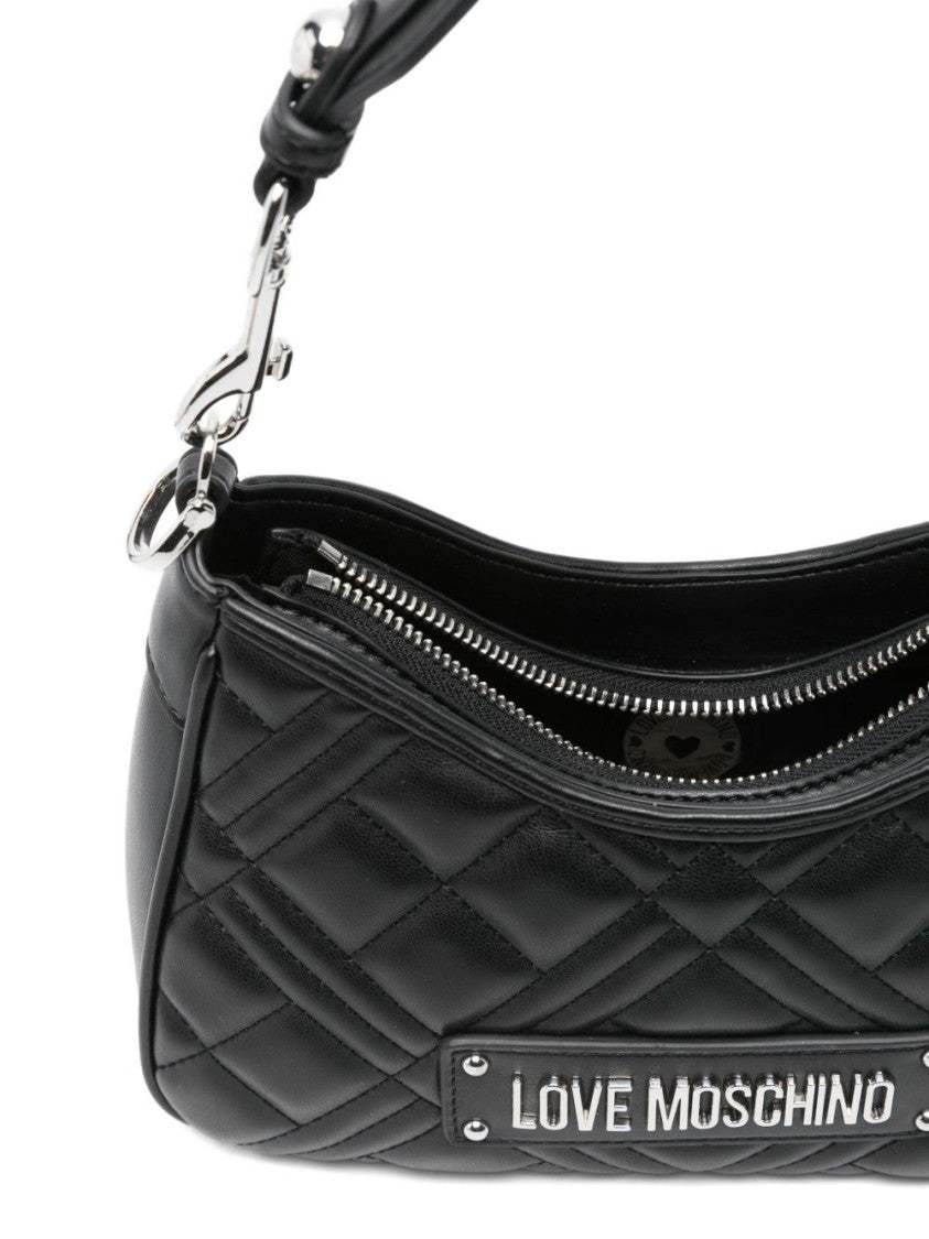 Love Moschino Quilted Shoulder Bag With Silver Hardware