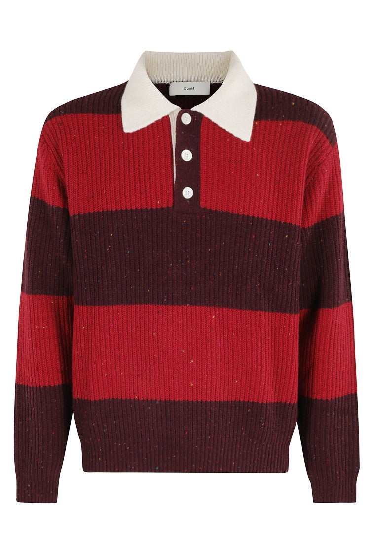 Dunst Knit Rugby Sweater With Classic Collar