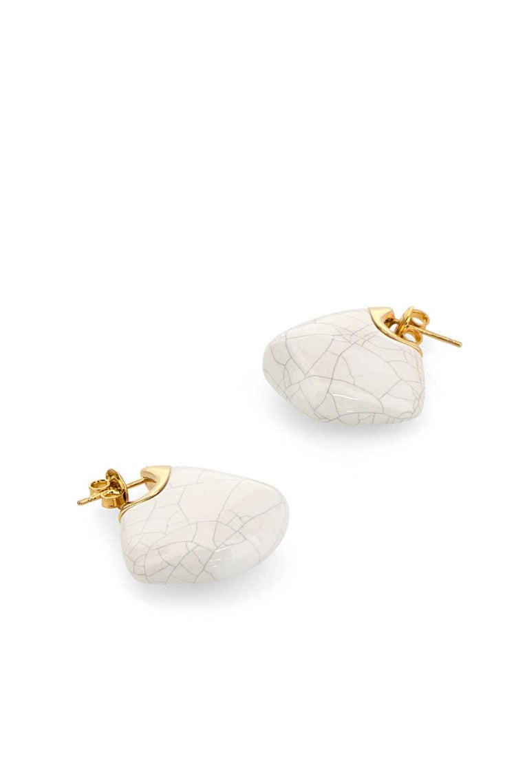 Bottega Veneta Ceramic And Silver Small Finn Earrings