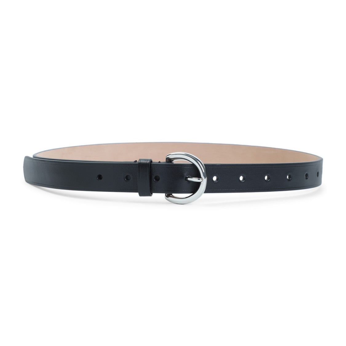 Phoebe Philo Round Buckle 25Mm Black Calf Leather Belt