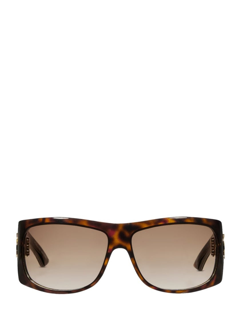 Gucci Rectangular Tortoiseshell Sunglasses
