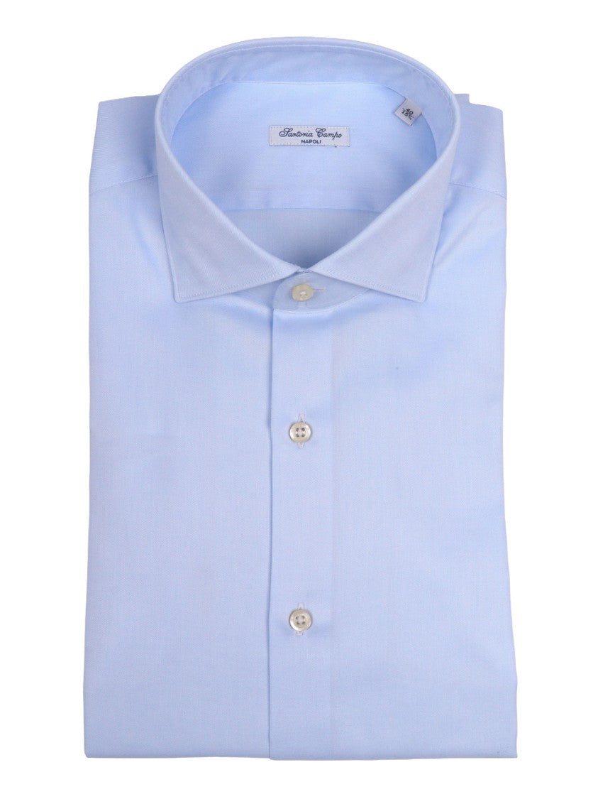 Sartoria Del Campo-Sonrisa Light Blue Structured Casual Shirt