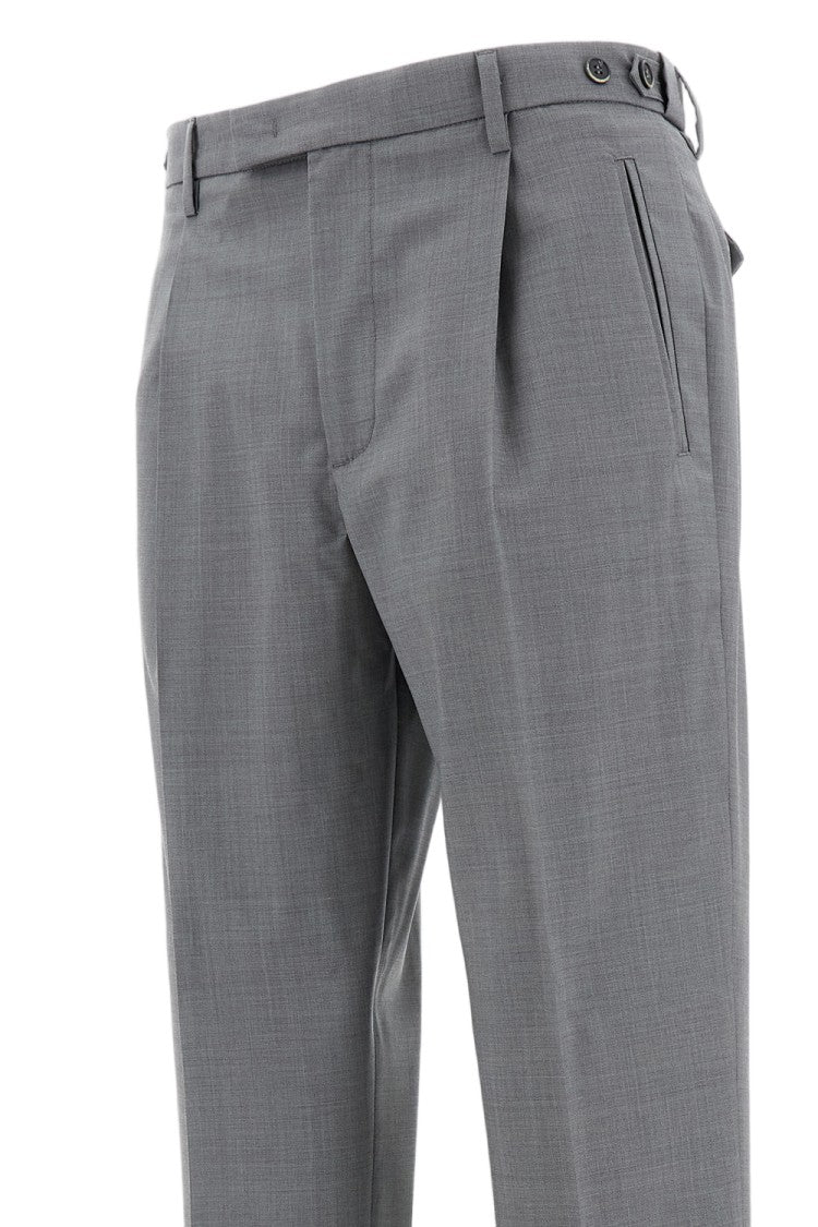 Barena High-Rise Tapered Trousers With Pleated Leg Construction
