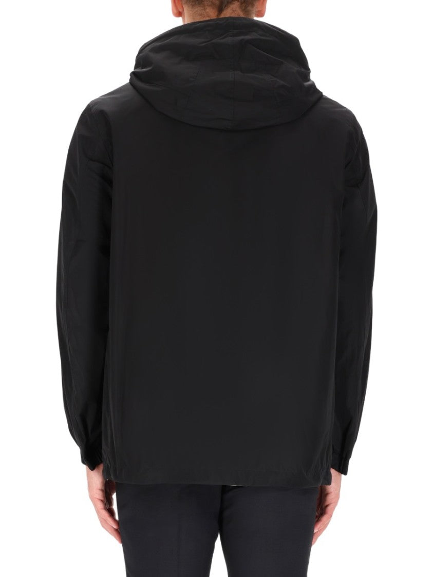 Burberry Reversible Check Pattern Hooded Jacket