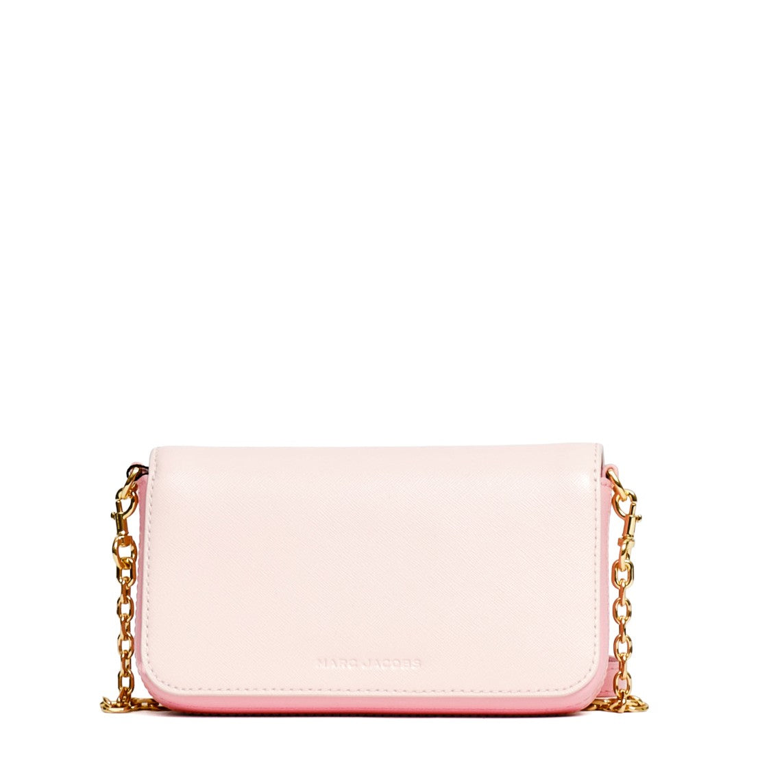 Marc Jacobs Saffiano Leather Crossbody Wallet With Gold-Tone Logo