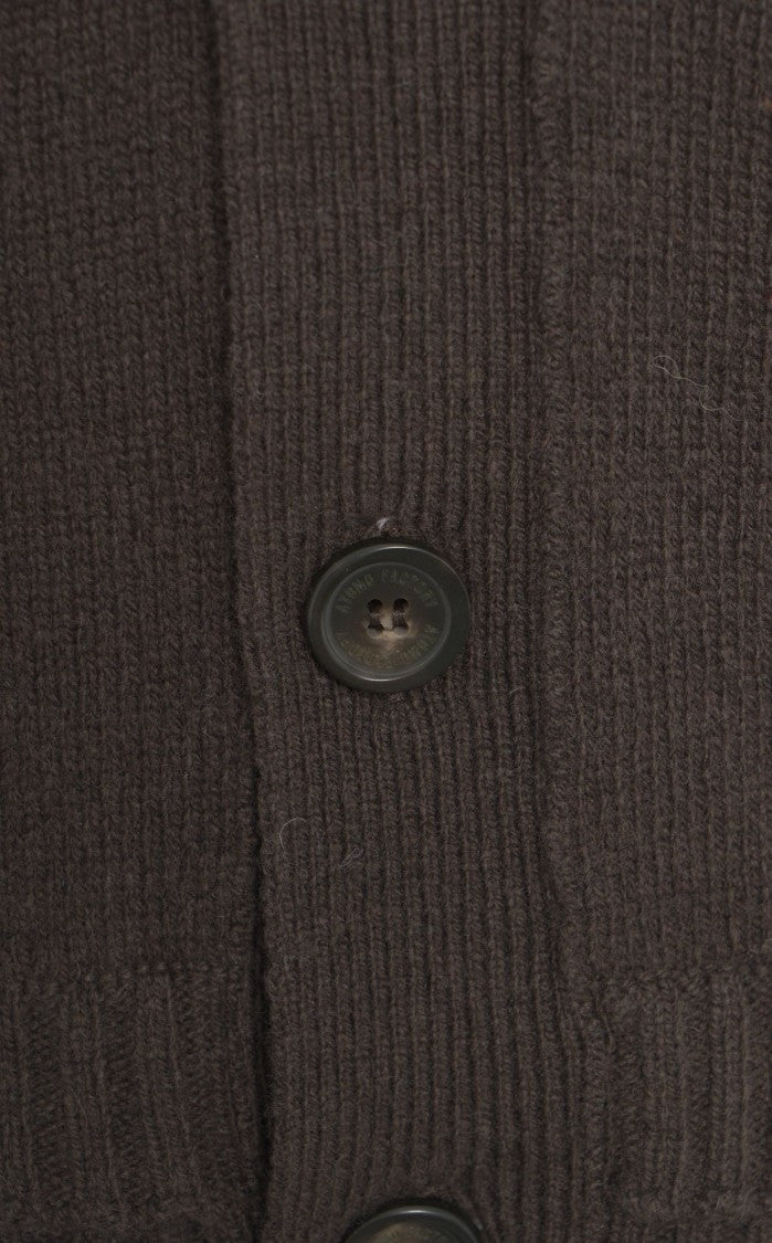 Atomo Factory Cardigan In Soft Wool-Cashmere Blend With V-Neck Design