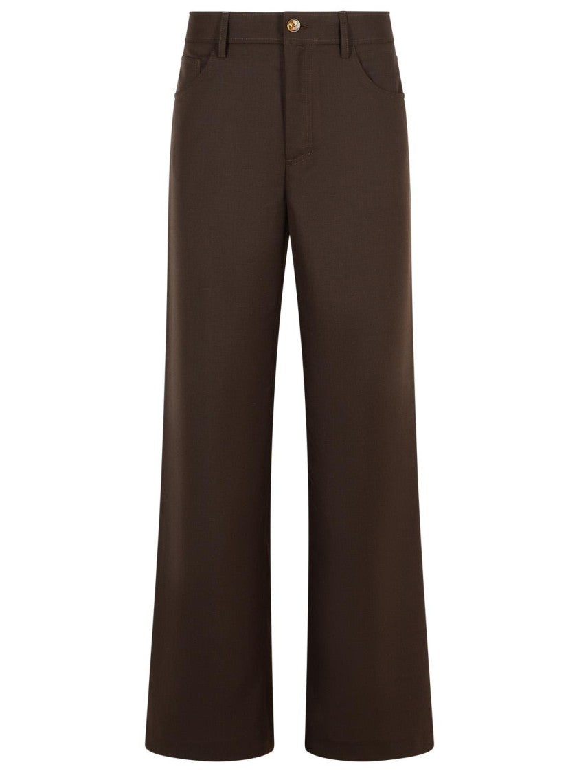 Séfr 'Jiro' Brown Wool Blend Pants
