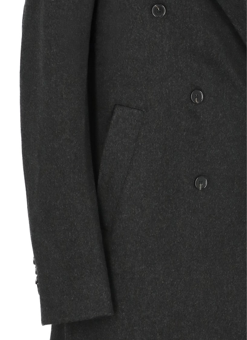 Loulou De Saison Wool Double-Breasted Rosco Coat With Peak Lapel