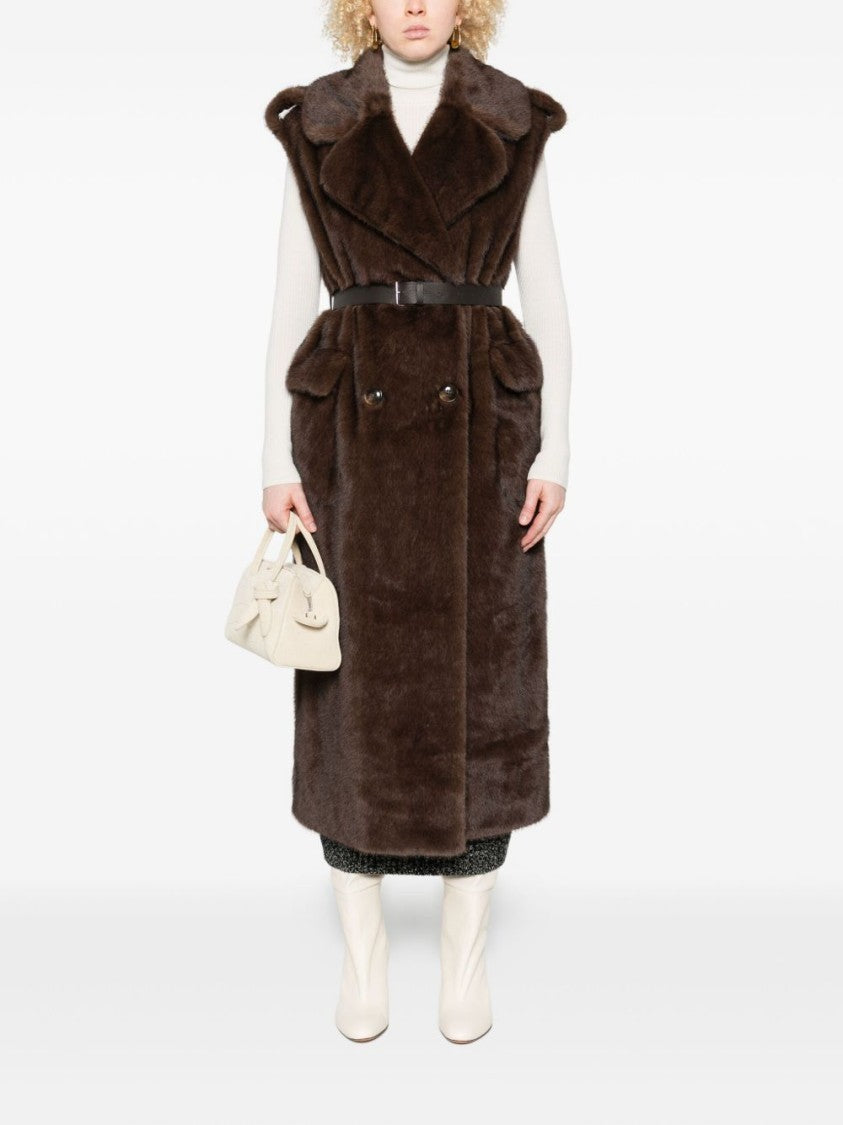 Parosh Fitted Zip-Up Jacket With High Collar And Smooth Texture
