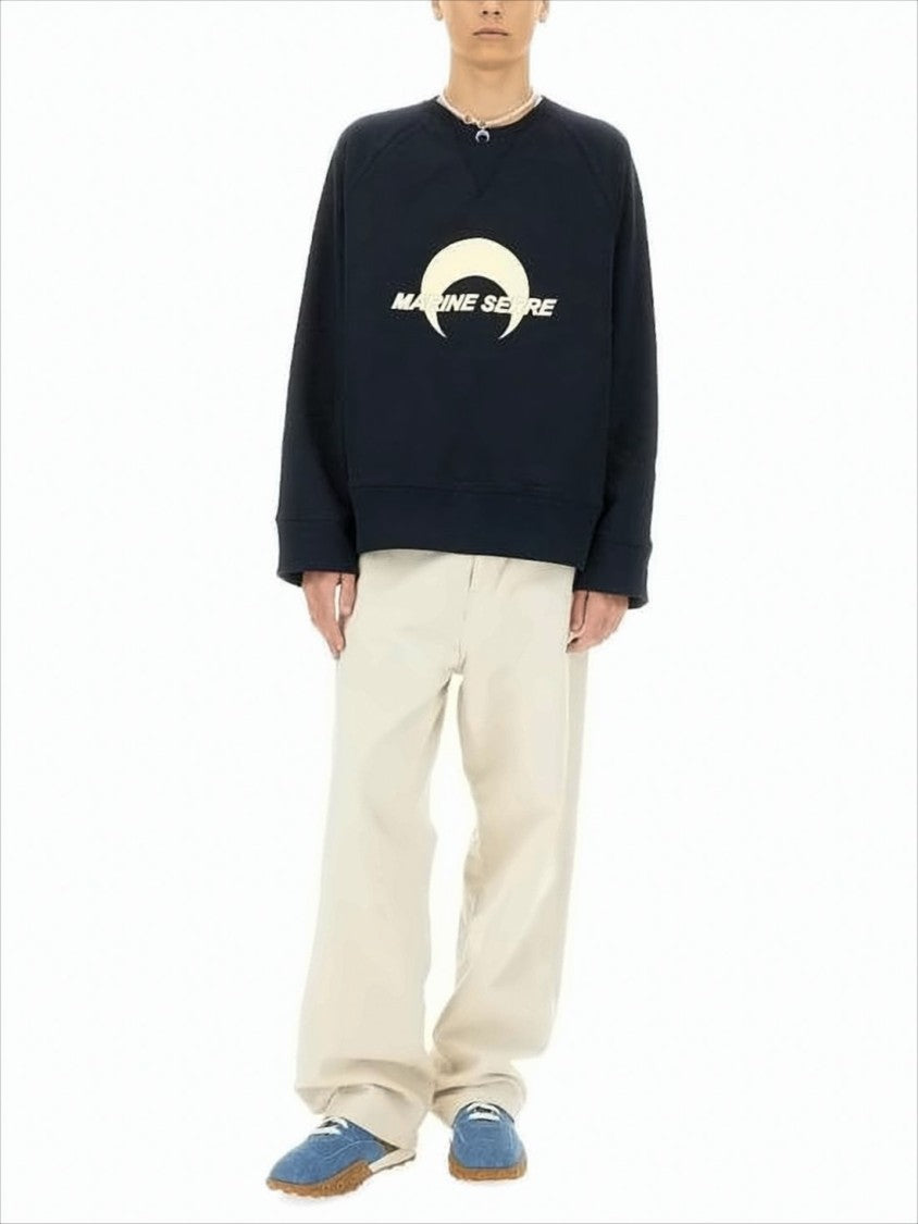 Marine Serre Crescent Moon Graphic Long-Sleeve Sweatshirt