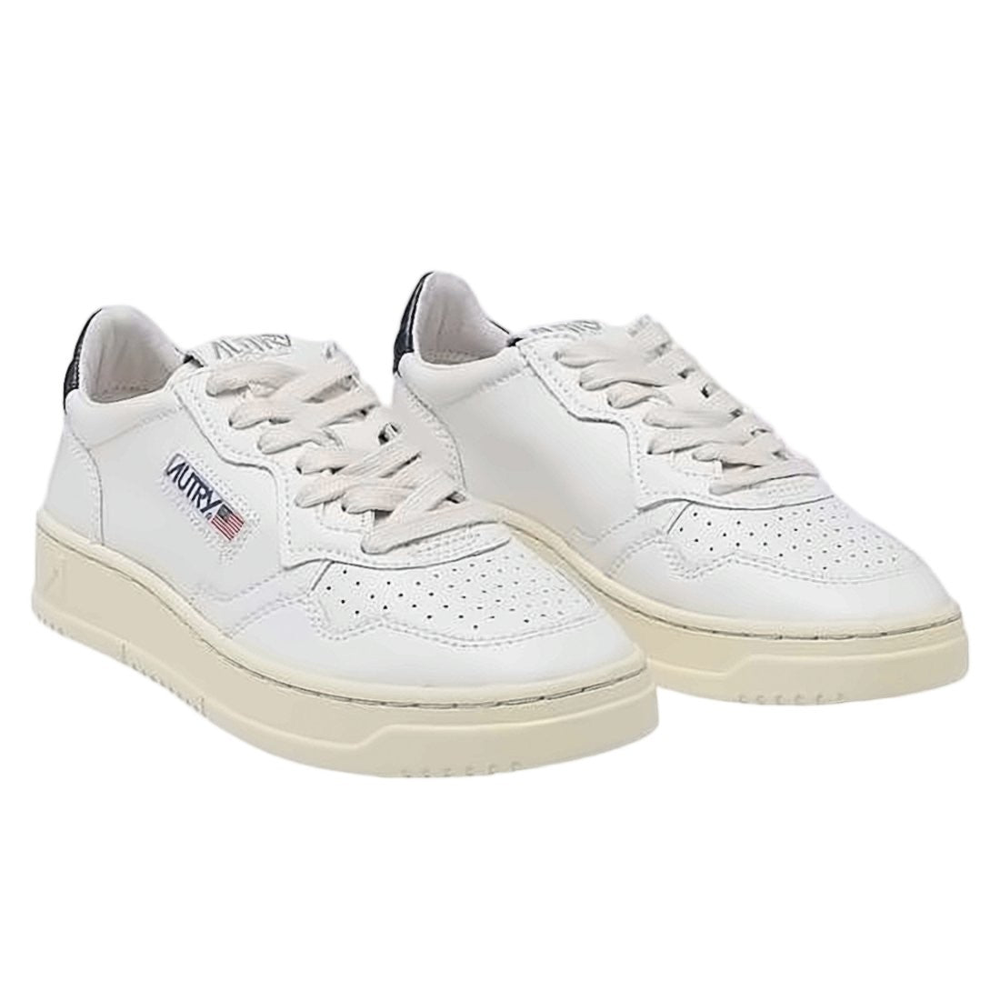Autry Perforated Leather Low-Top Sneakers With Padded Collar