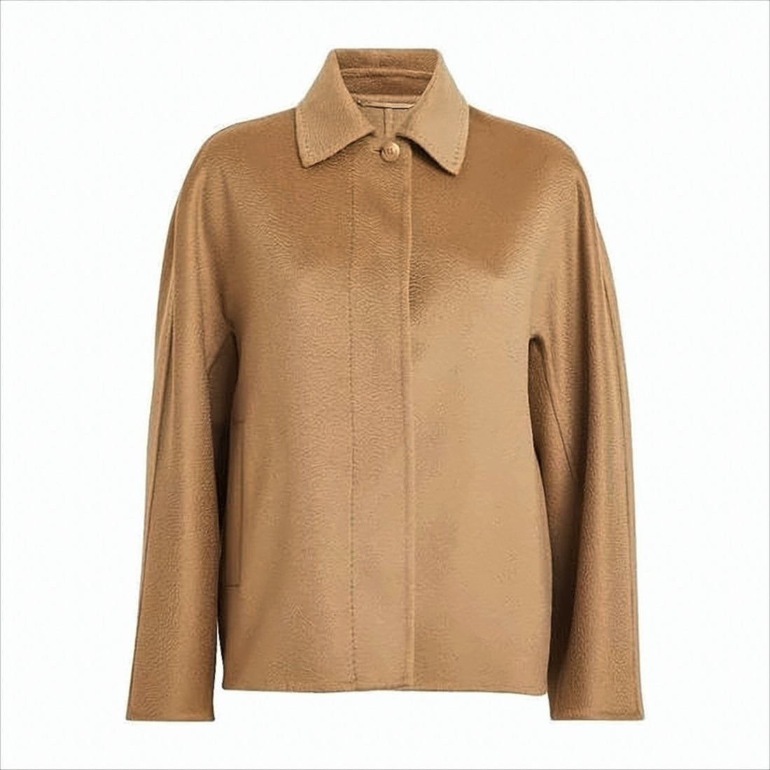 Max Mara Boxy Silhouette Cashmere Jacket With Concealed Placket