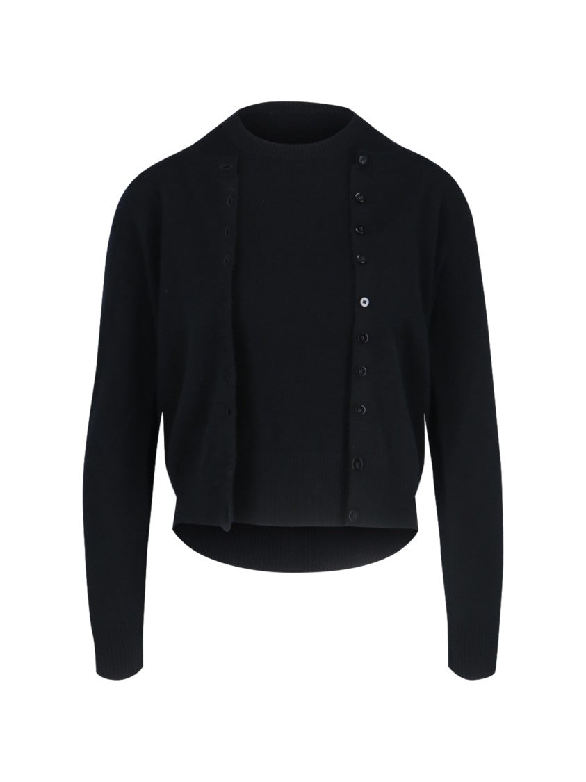 Canessa "Cashmere Twinset" Black Cardigan