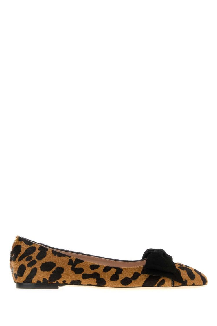 Valentino Garavani Printed Calf Hair Bowow Ballerinas