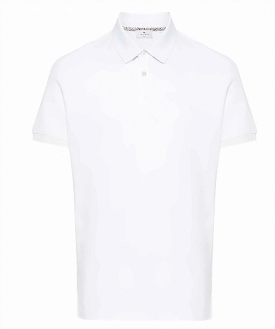 Etro Minimalist Short-Sleeve Polo Shirt With Traditional Collar