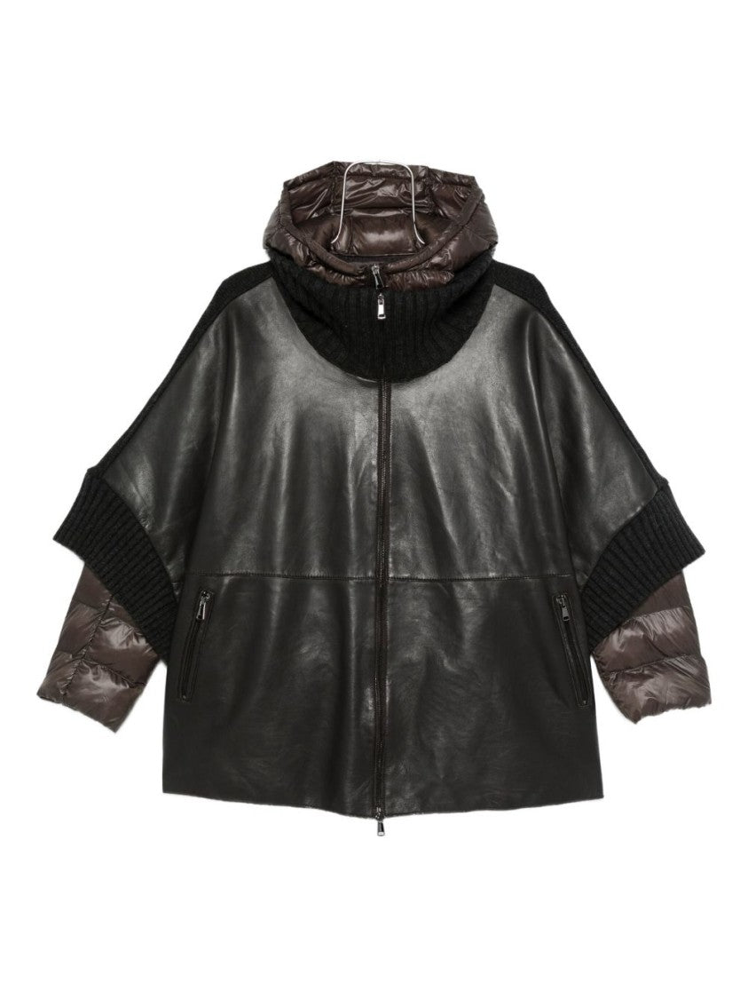 The Jack And Jackie Leathers Brown And Gray Leather Jacket