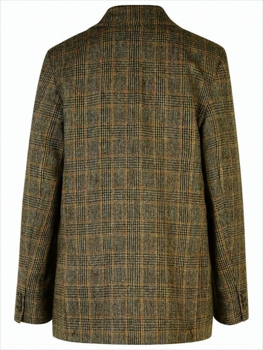 A.P.C. Plaid Double-Breasted Suit Jacket