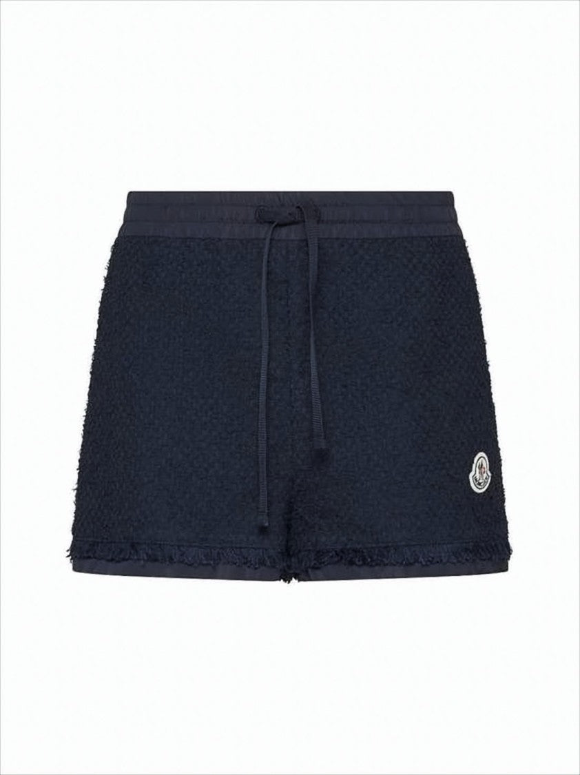Moncler Textured Activewear Shorts With Drawstring Waist