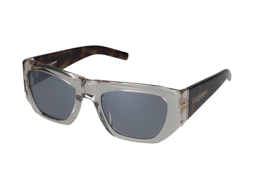 Saint Laurent Beige Translucent Beige Front Oversized Square Sunglasses