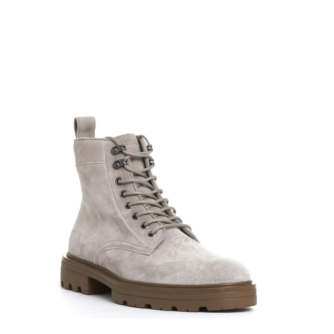 Hogan Beige Suede Lace-Up Polish