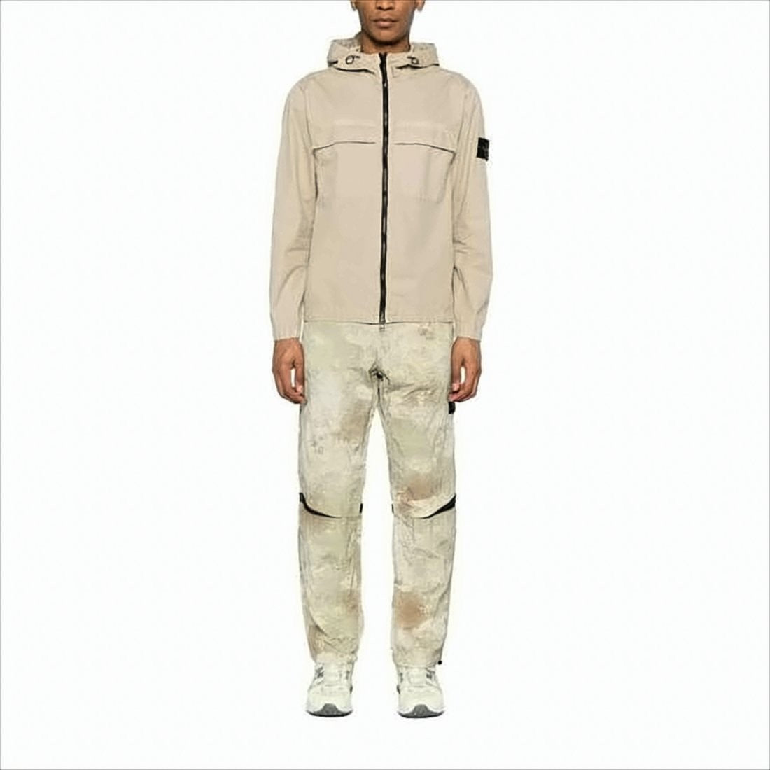 Stone Island Beige Lightweight Hooded Jacket