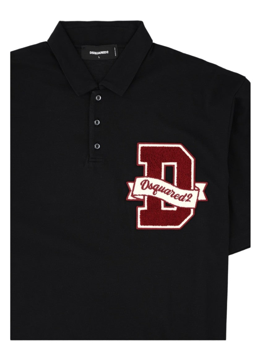 Dsquared2 Embroidered Short-Sleeve Cotton Polo Shirt