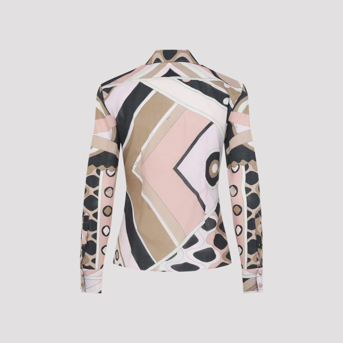 Pucci Multicolour Cotton Shirt With Geometric Pattern