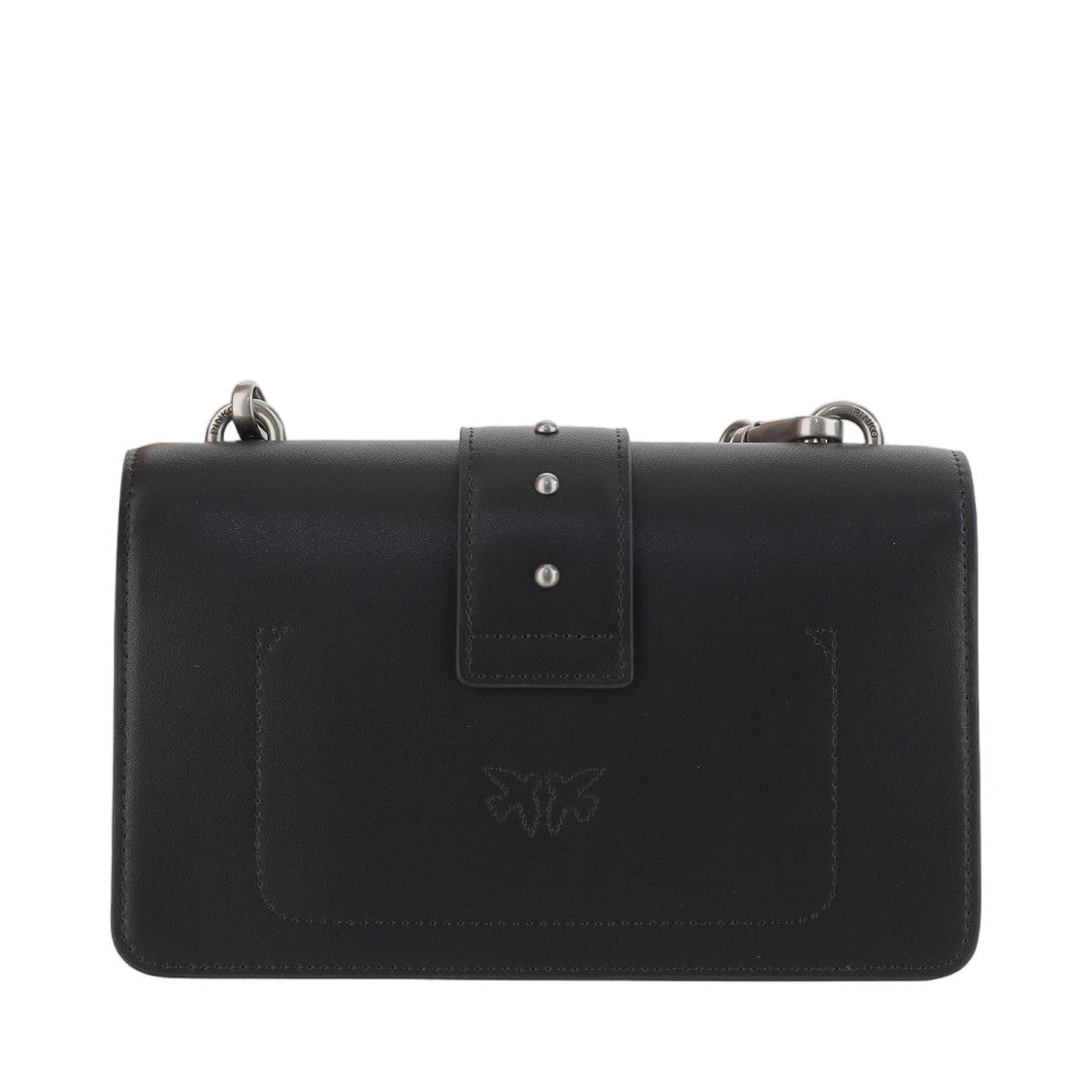 Pinko Love One Mini Black Leather Shoulder Bag