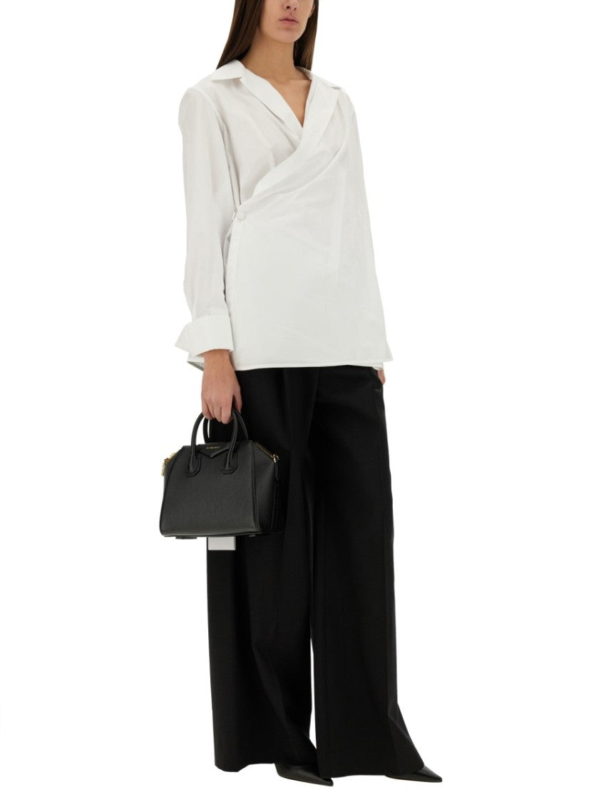 Givenchy Wrap-Around Shirt With Deep V-Neckline