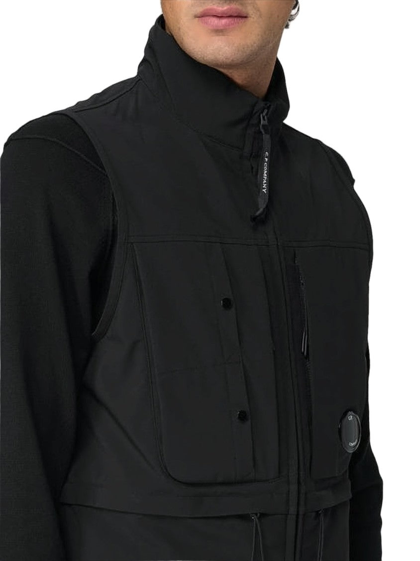 C.P. Company Modern Black Jacket With High Collar