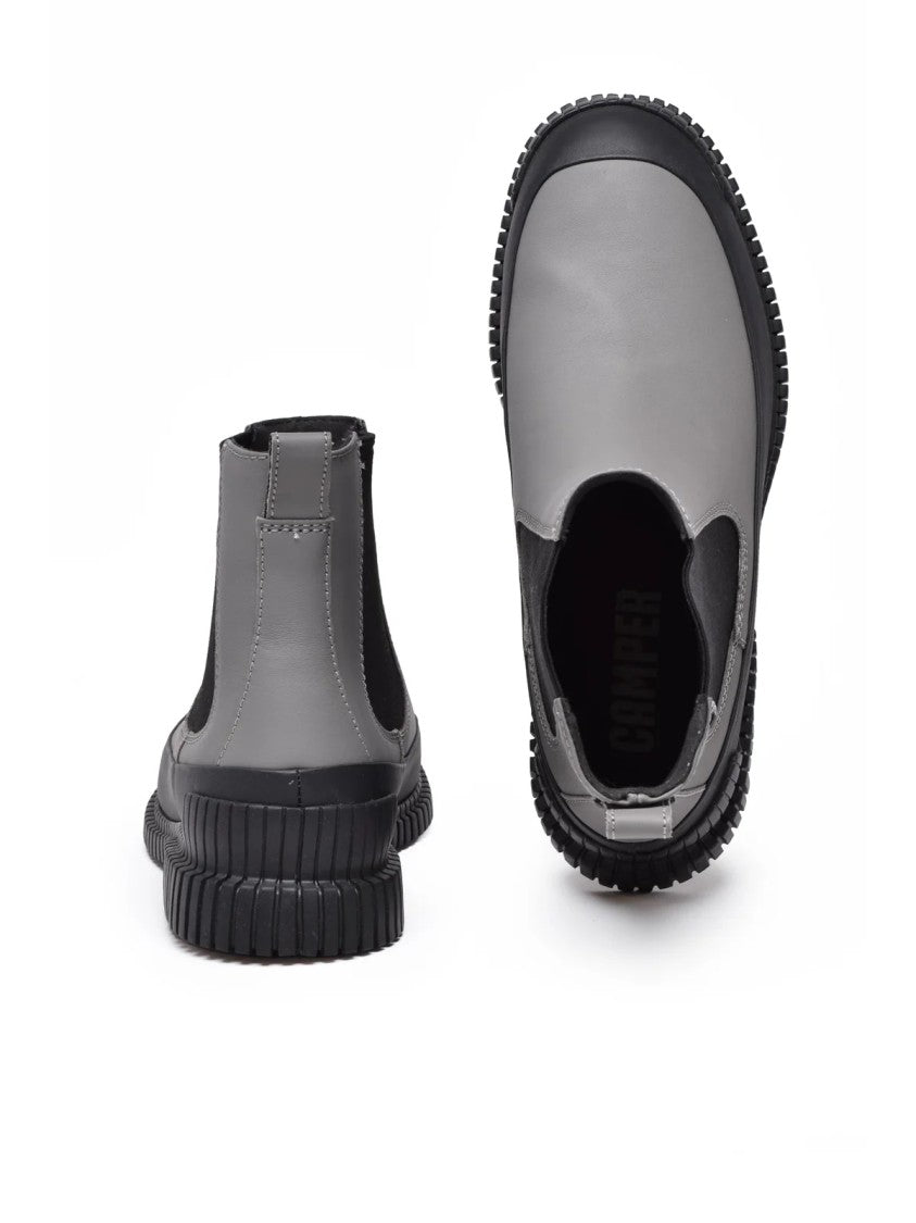 Camper Light Grey Leather Pix Boots