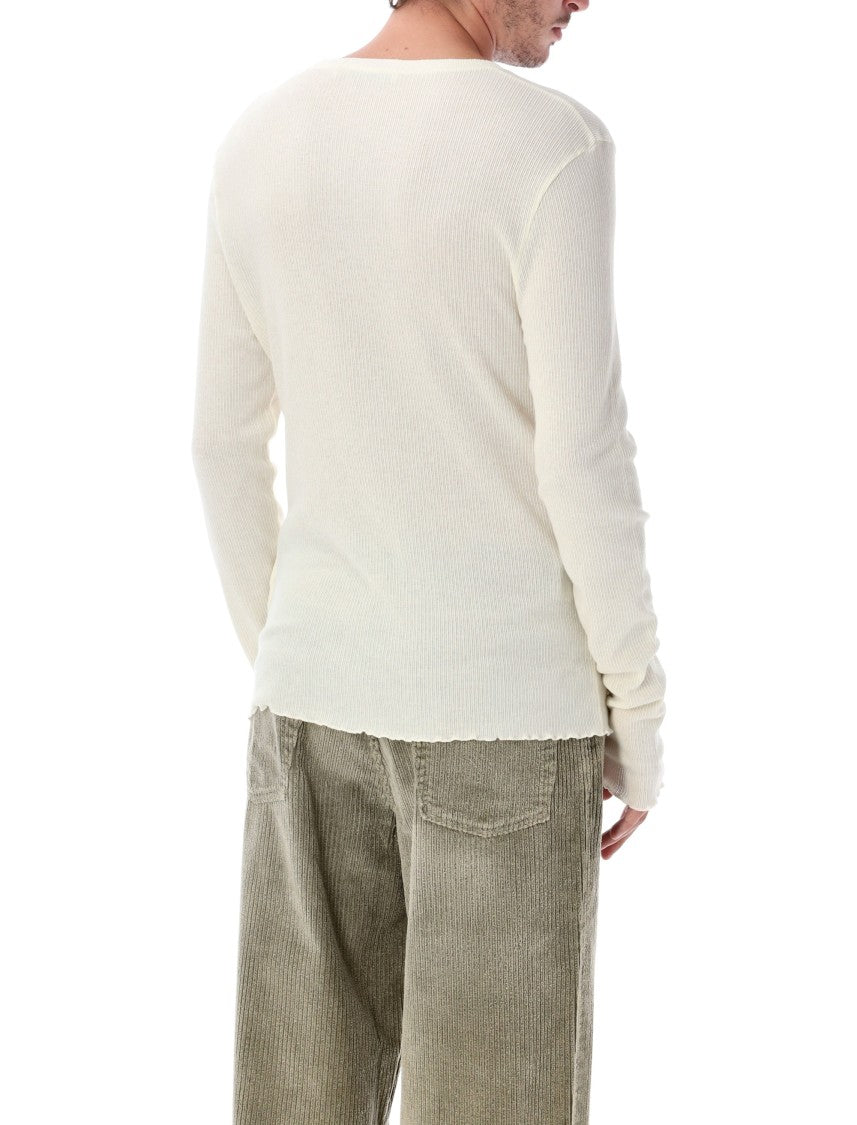 Our Legacy Elongated Japanese Cotton-Blend Ripple Ribbed T-Shirt