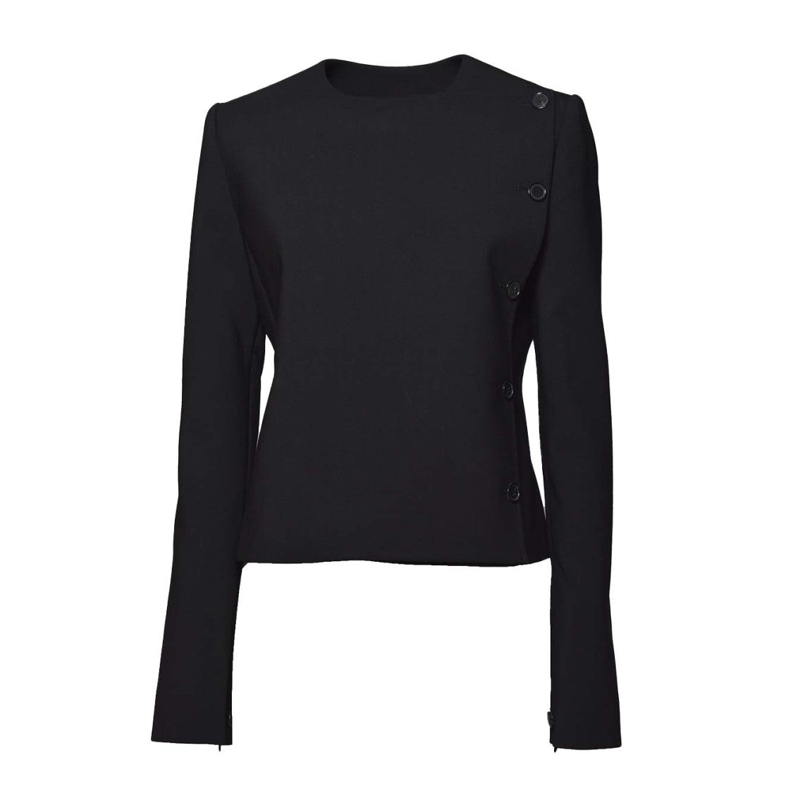Courrèges Sartorial Oblique Jacket In Black Wool