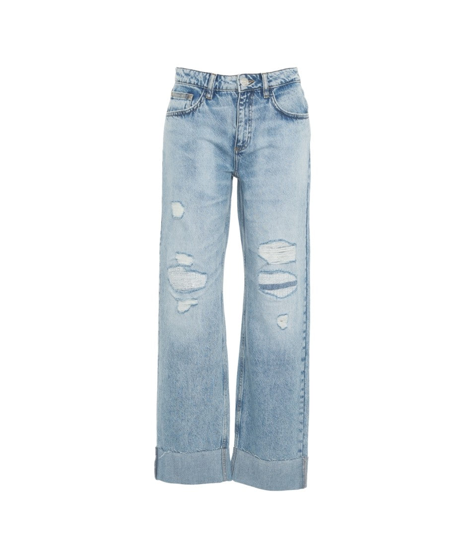 Seventy + Mochi Wide-Leg 'Stevie Turn Up' Jeans