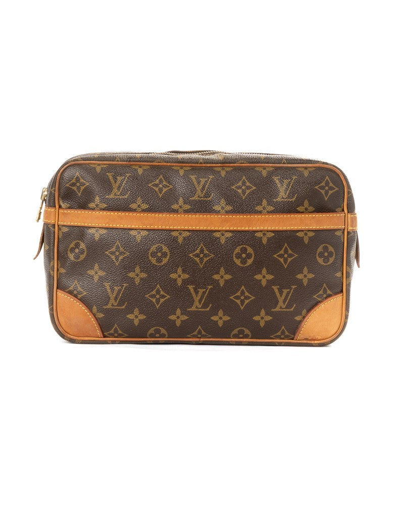 Louis Vuitton Trocadero Mm Monogram Pouch With Gold Hardware