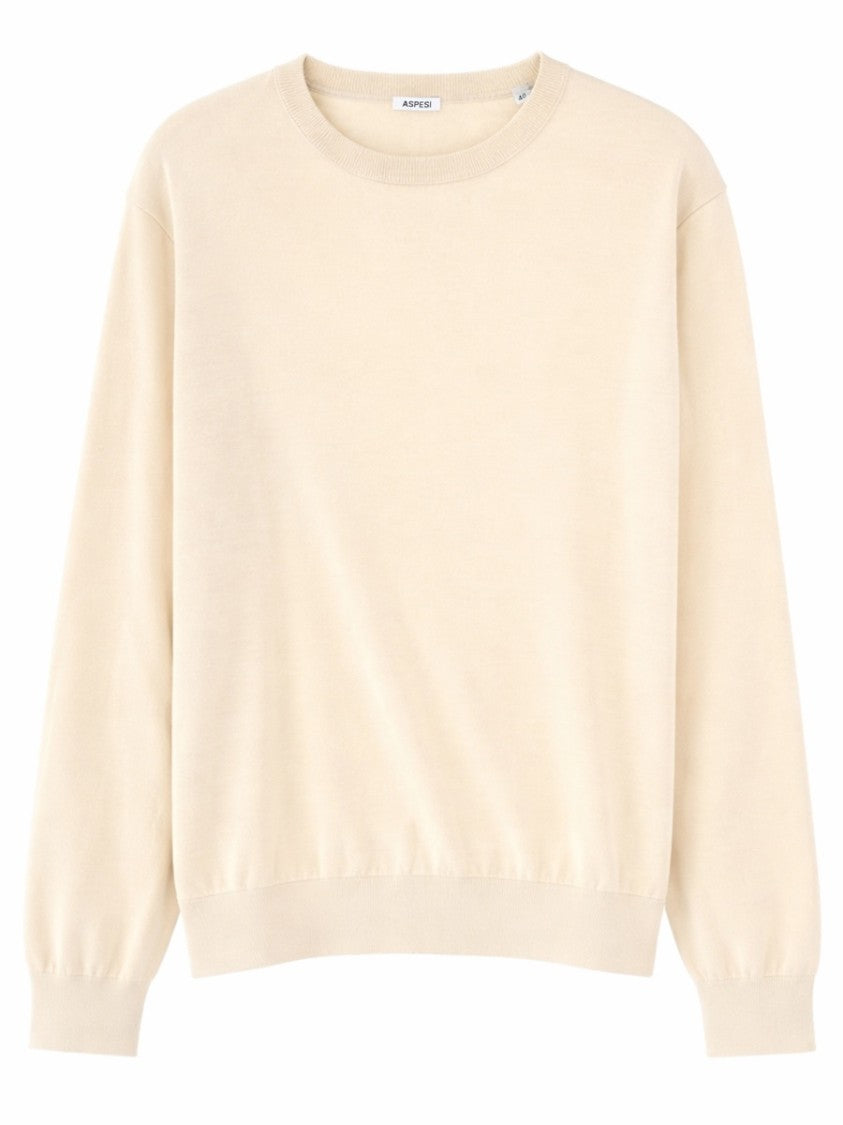 Aspesi Relaxed Fit Cotton-Silk Lightweight Top Sweater