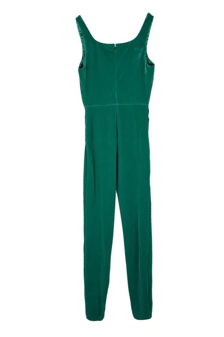 Elisabetta Franchi Velvet Jumpsuit - Green