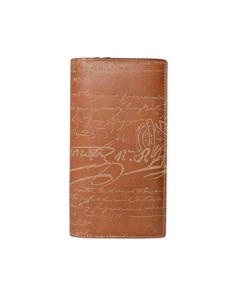 Berluti Berluti Leather Long Wallet Scritto Itauba Camel
