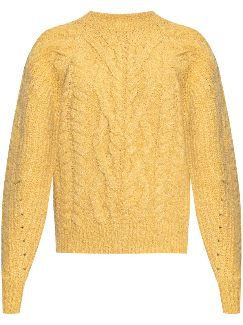 Isabel Marant Textured Cable Knit Sweater With Relaxed Fit And Raglan Sleeves