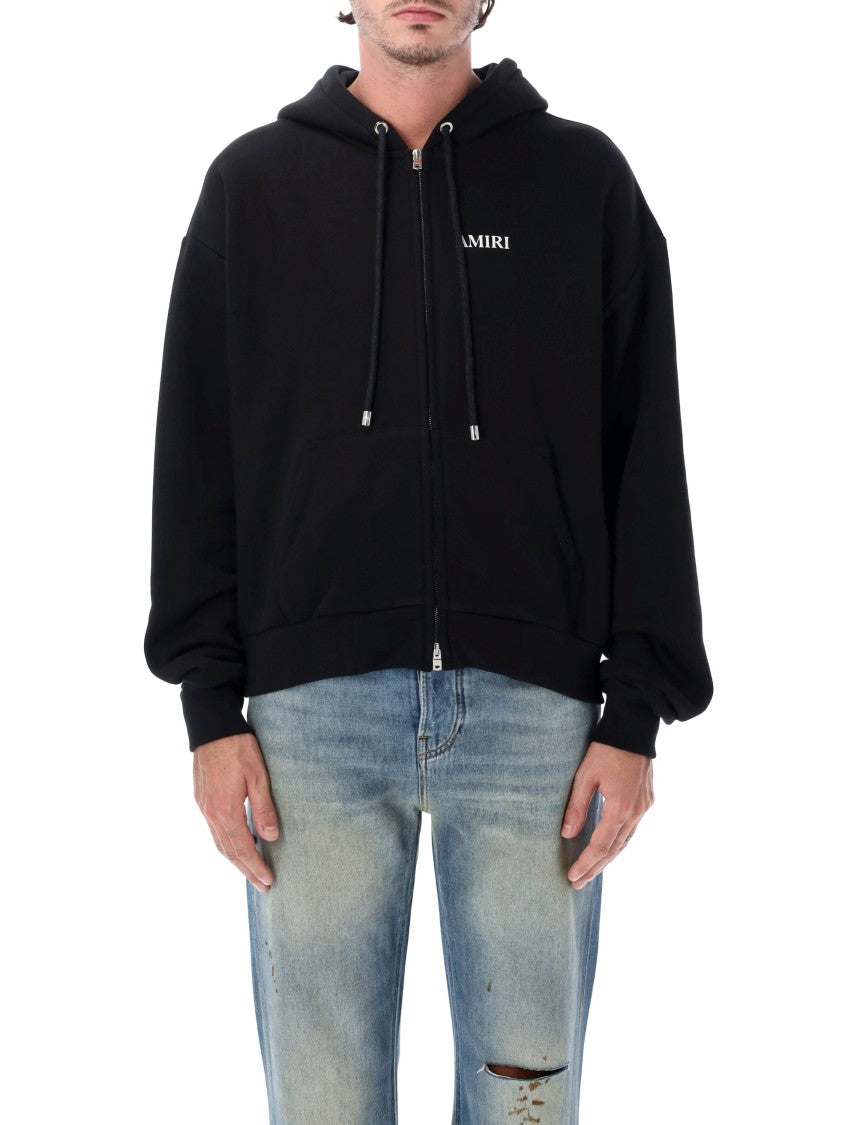 Amiri Relaxed Fit Cotton Logo Full-Zip Hooded Sweatshirt