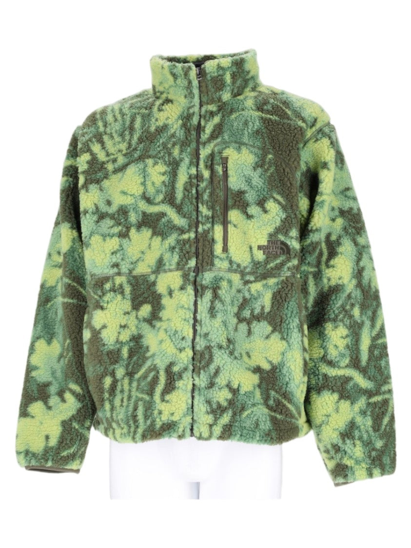 The North Face Green Camouflage Fleece Casual Jacket