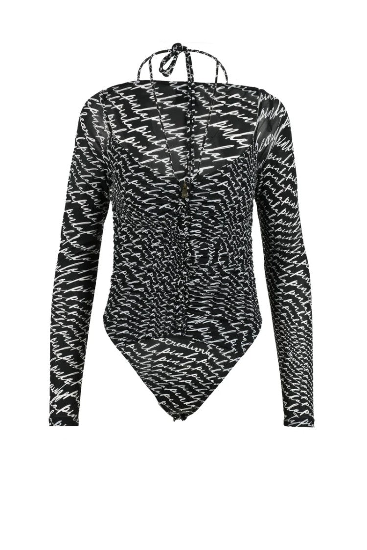 Pinko Black And White Contrast Bodysuit