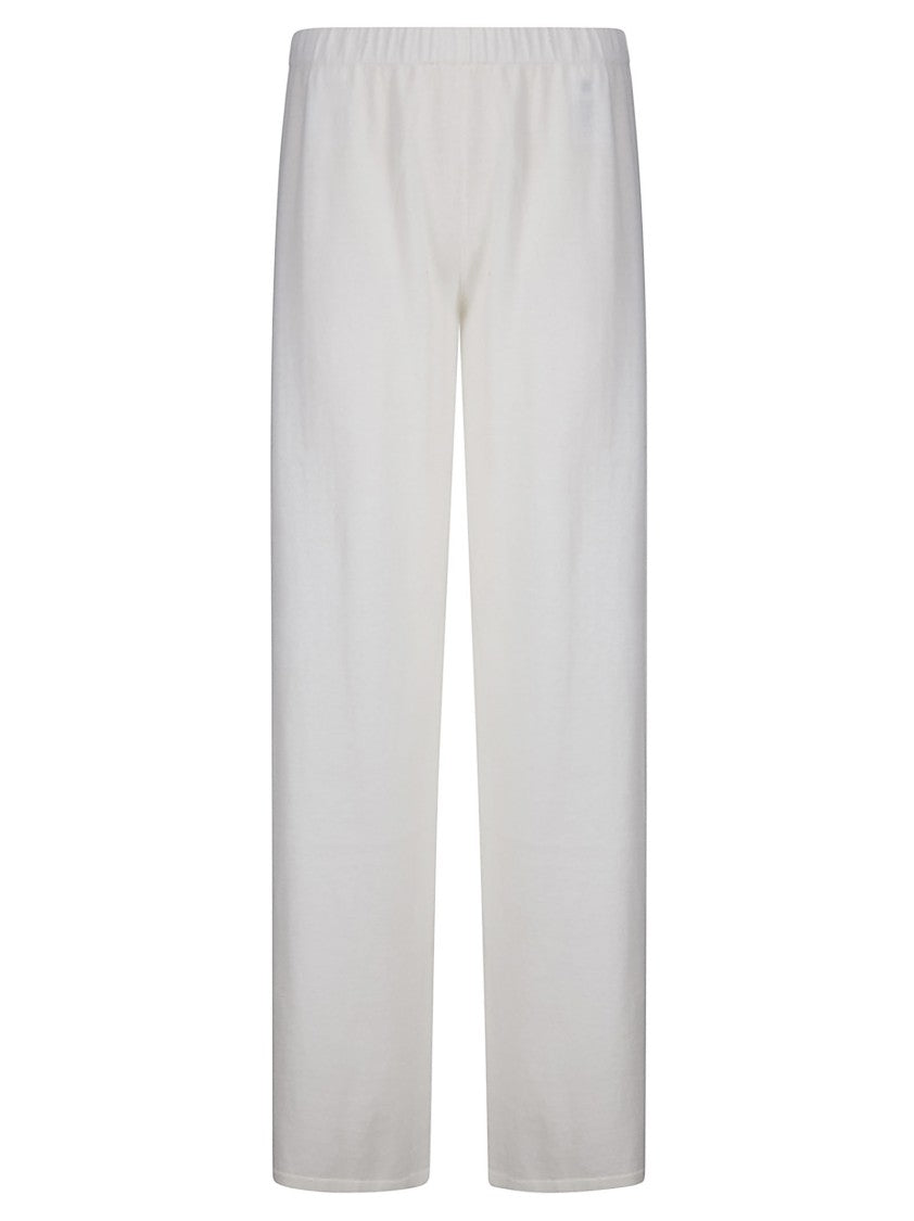 Lisa Yang Beige Aina Cotton Cashmere Wide-Leg Trousers